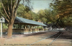 Lake Shore Station, Willow Park, Great Sodus Bay New York Postcard Postcard