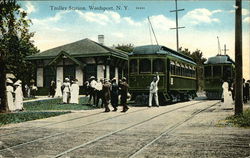 Trolley Station Weedsport, NY Postcard 