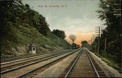 Railroad Tracks Postcard