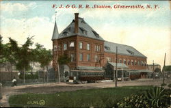 F.J. & G.R.R. Station Gloversville, NY Postcard Postcard