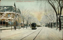 Broadway Providence, RI Postcard Postcard