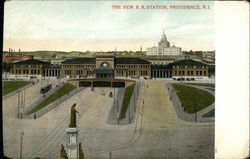 The New R. R. Station Postcard