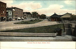 Railroad Park & Depot Postcard
