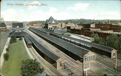 Union Station Springfield, MA Postcard Postcard