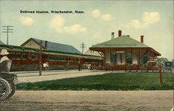 Railroad Station Winchendon, MA Postcard Postcard