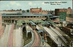 Dudley Street Elevated Station Postcard