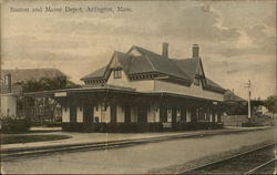 Boston and Maine Depot Arlington, MA Postcard Postcard