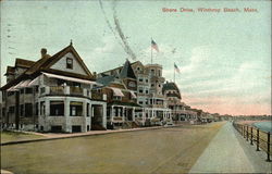 Shore Drive Winthrop Beach, MA Postcard Postcard