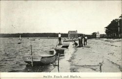 Swifts Beach and Harbor Wareham, MA Postcard Postcard