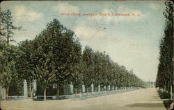 Drive Along Georgian Court Postcard