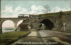 Fairmount Park, River Drive Tunnel Philadelphia, PA Postcard Postcard