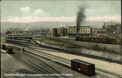 Upper Lackawanna Ave. and Laurel Line R.R. Station Scranton, PA Postcard Postcard