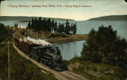 Flying Bluenose Passing Bear River, Digby Gap in Distance Postcard