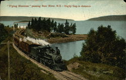 Flying Bluenose Passing Bear River, Digby Gap in Distance Nova Scotia Canada Postcard Postcard