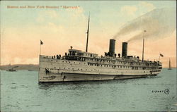 Boston and New York Steamer "Harvard" Postcard