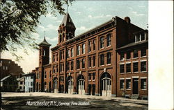 Central Fire Station Postcard