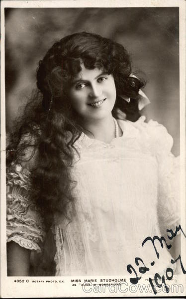 Miss Marie Studholme as Alice and Wonderland Actresses