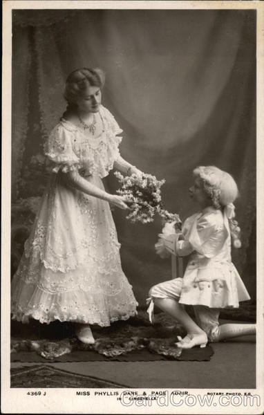 Miss Phyllis Dare & Page Adair in Cinderella Actresses