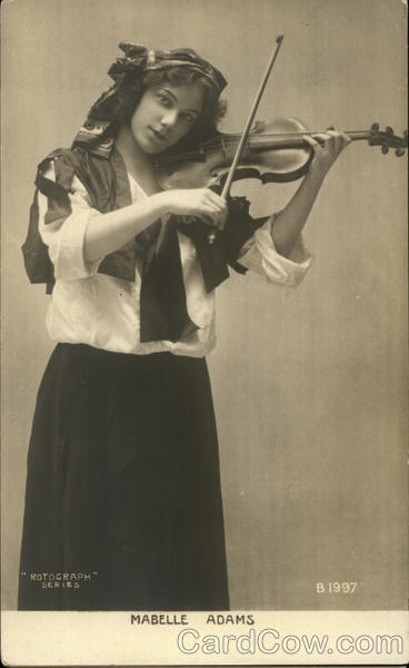 Mabelle Adams Playing Violin Actresses