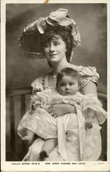 Miss Annie Hughes and Child Postcard