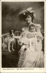 Mrs. Annie Hughes and Child Postcard
