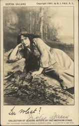 Bertha Galland Actresses Postcard Postcard