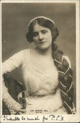 "The School Girl" Edna May Postcard