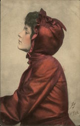 Rare Evelyn Nesbit as Little Red Riding Hood, 1910 Postcard