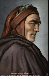 Sir Henry Irving as "Dante" Postcard