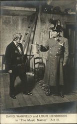 David Warfield and Louis Hendricks in "The Music Master" Act III Postcard