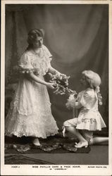 Miss Phyllis Dare & Page Adair in "Cinderella" Postcard