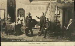 Herr Von Barwig Leaves For Leipsig "The Music Master" Act III Postcard
