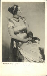 Reproduced from a portrait study by Yvonne Gregory. Postcard