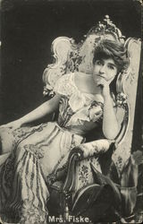 Mrs. Fiske Postcard