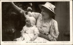 Miss Ruth Vincent & Baby Budge Actresses Postcard Postcard