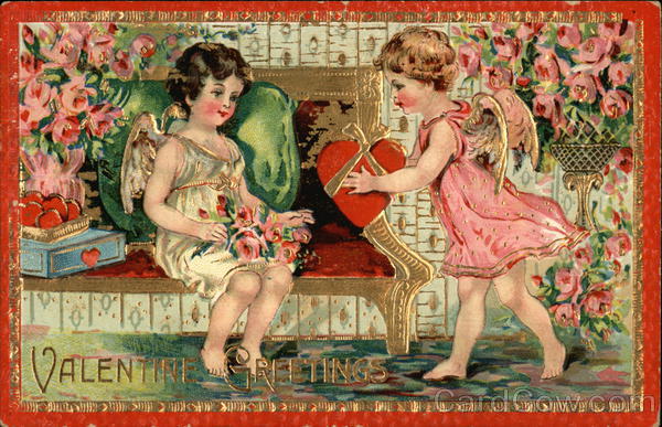 Valentine greetings Cupid