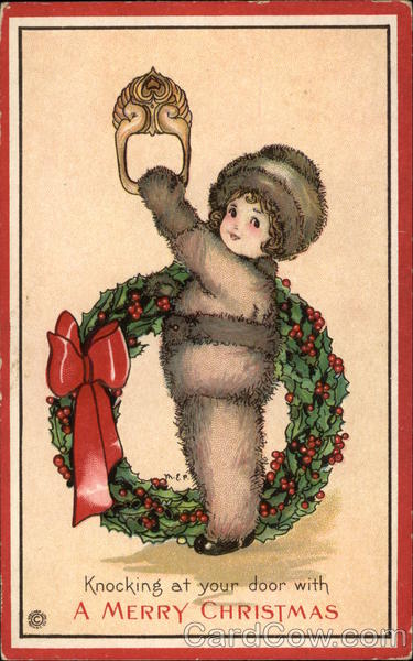 Knocking at Your Door With a Merry Christmas Children