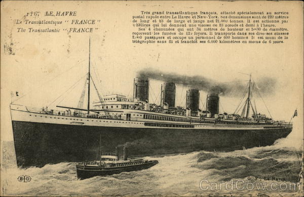 Le Havre. The Transaltantic France Boats, Ships