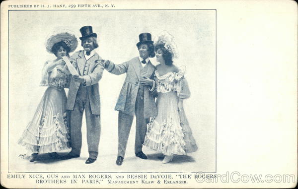 Gus and Max Rogers, Emily Nice and Bessie DeVoie Actors