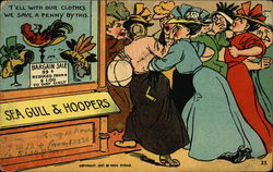 T'ell with our clothes we save a penny by this. Postcard