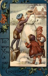 To wish you a happy Christmas Postcard