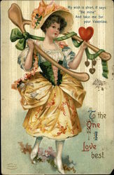 To the one I love best. Women Postcard Postcard