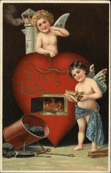 To My Love - Heart Furnace and Two Cupids To My Love - Heart Furnace and Two Cupids
