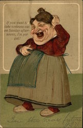 If You Want to Take Someone Out on Sunday Afternoon, I'm yer Gal! Postcard