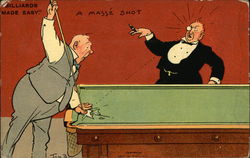 Billiards Made Easy. A Masse Shot Postcard Postcard