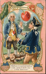 Father, I Cannot Tell a Lie. I Did it With my Little Hatchet Postcard