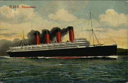 R.M.S. Mauretania Postcard