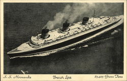 S.S. Normandie - French Line Postcard