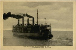 Car ferry, Prince Edward Island, Canadian National Railways Postcard