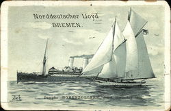 Norddeutscher Lloyd Bremen Dampfer Hohenzollern Postcard